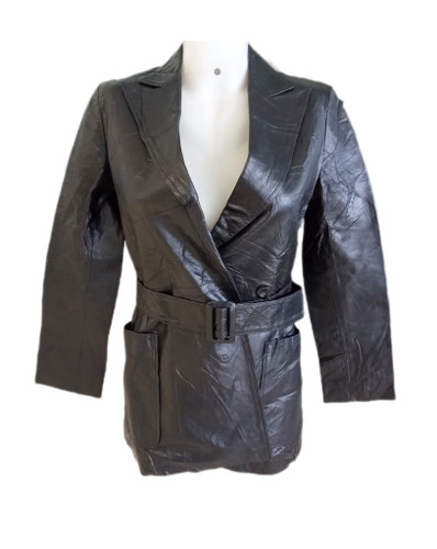 خرید پالتو زنانه چرم طبیعی برند کیسو ساخت کشور کره اورجینال چرم