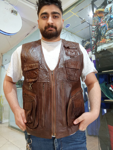 جلیقه چرم مردانه